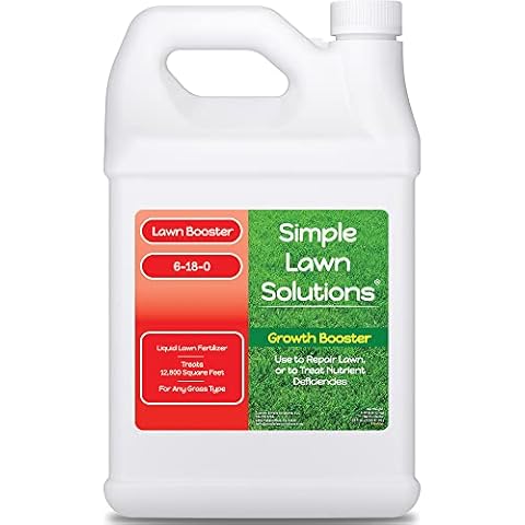 Extreme Grass Growth Lawn Booster- Liquid Spray Concentrated Starter Fertilizer with Humic - Any Grass Type- Simple Lawn Solutions (1 Gallon) Cover