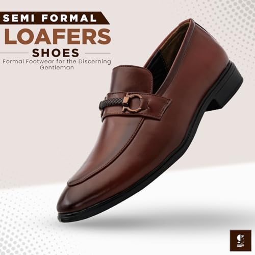 Image of STANPHORD Mens Apex Formal Shoes | Office Wear Lightweight Stylish Slip on Loafers | Basic Classic Shoes | Everyday Wear