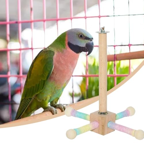 Suporte Para Poleiro De Pássaros - Parque de Diversões para Aves,Suporte Giratório 360 Graus de Brin