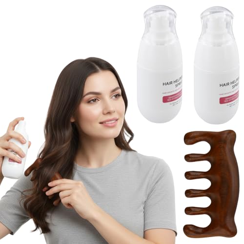 2 Piezas Biotin Hair Growth Spray, Sérum para el Crecimiento del Cabello con Biotina, Anti-Caída y Fortalecedor, Nutre y Engrosa el Pelo, para Hombres y Mujeres, 2×50 ml