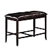 Poundex Counter Height Dining Bench in Deep Brown Finish