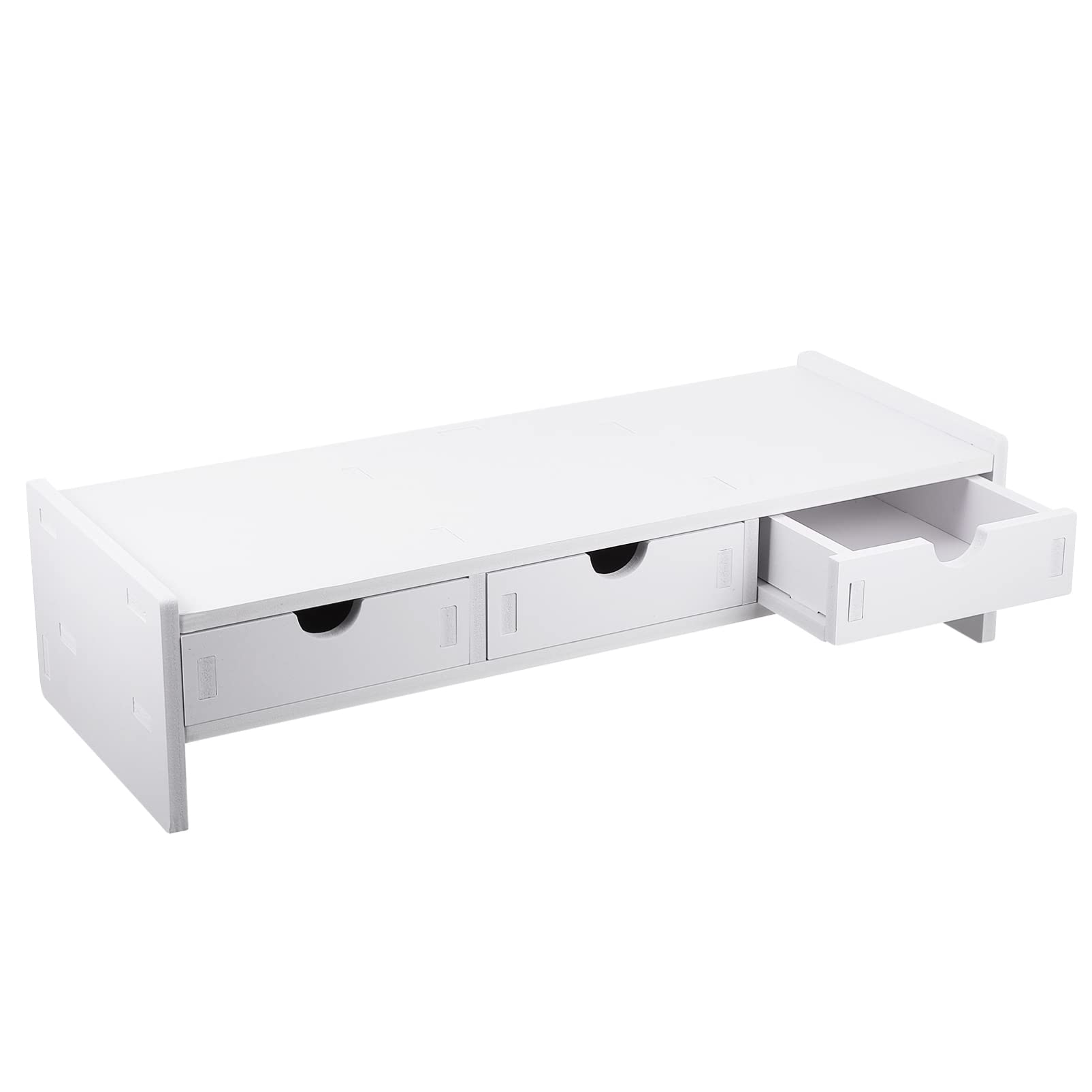 VOSAREA 1pezzi Alza Schermo Portatile in PVC Supporto per Monitor Organizza Cancelleria e Dispositivi su Scrivania Robusto e Durevole per Laptop
