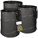 Produktbild TTL Garden BLACK SUPERIOR 3x 170L Pop Up Gartensack - DOPPELTER BODEN 260gsm extra stabil 600D Oxford 3er Set 170 Liter Gartenabfallsack Laubsack faltbar Grünschnitt Garten Abfall selbstaufstellend