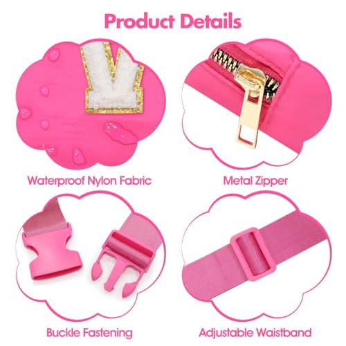 Image of PainZieteg Fanny Pack for Girls Chenille Letter Belt Bag Crossbody for Kids