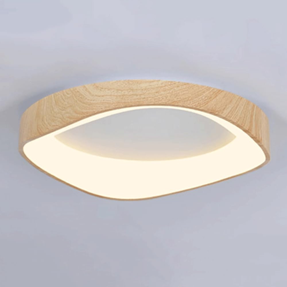 Lampy Sufitowe Imitujące Usłojenie Drewna Kreatywna Lampa Panelowa W Stylu Vintage Sufitowe W Stylu Minimalistycznym 3 Ściemnialne Kreatywne Oświetlenie Sufitowe LED Do Kuchni, Sypialni, Salonu