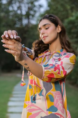 Image of Leriya Fashion Co-ord Set for Women Stylish Rayon | Kurta Sets for Woman | Kurtis | Short Kurti for Women | Dress For Woman | 3 /4 Sleeve Printed Ethnic Co Ord Set