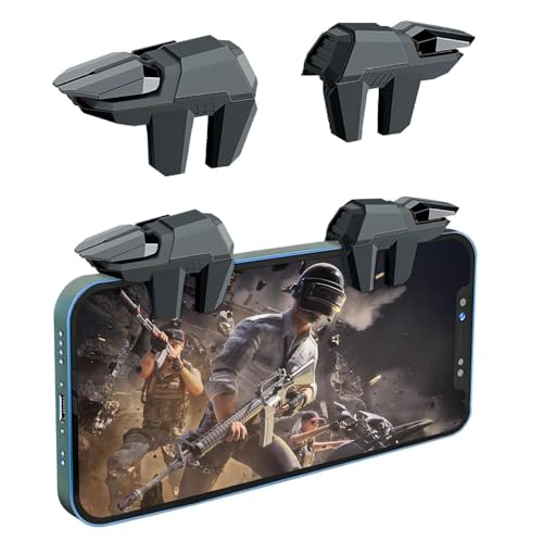 Image of Cubonic 6-Finger PUBG Gaming Trigger, Sensitive Aim & Shoot Mobile Controller for Android Smartphones, Gaming Joystick Trigger (Grey)