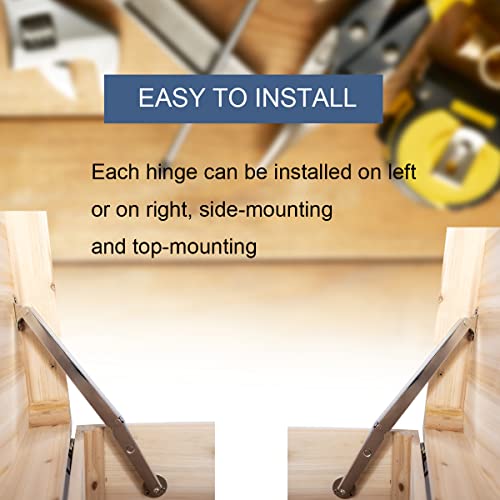 200N-60lbs Chest Heavy Duty Soft Close Lid Support Hinges Large & Long Chest Hinges for Wooden Box, Slow Lowering Pneumatic Heavy Lid Lifter Gas Struts by APFFSY - Used condition - Image 7