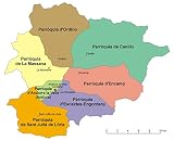 Palmetto Posters Map Laminated Poster 24x25:Andorra Seven parishes Map