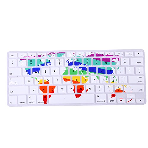 HDE Ultra Thin Silicone Rubber Keyboard Skin Cover for Macbook Pro Non Retina 13/15/17 (World Map)