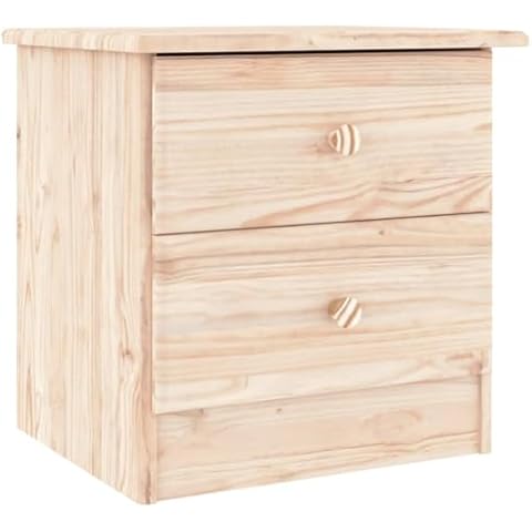 vidaXL Solid Pine Wood Bedside Cabinet ALTA Cover