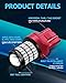 Yorkim Ultra Bright 7440 Led Bulb Red T20 7441 7443 7444 W21W Led Bulb for Backup Reverse Light, Break Light, Tail Light, Turn Signal Light Pack of 2 - Red