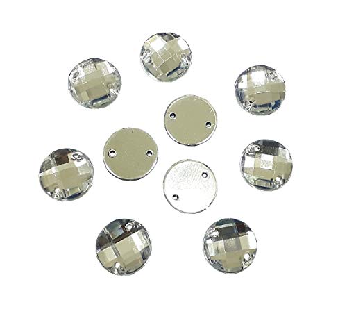 Perlin Sew-On Rhinestone Gems for Sewing Round Set Crystal Acrylic Stones Crystal Flatback for Garment Crafts Clothing and Bag Decoration (8 mm 100 Pieces) - Image 2