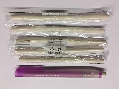 KIN-S-9736 - Pencil Holder - Eraser - Purple - with 5 Refills - Completely Innovative and Extremely Practical