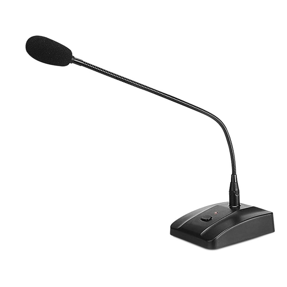 Micrófono de Conferencia Profesional con Cable, Micrófono de Condensador de Cuello de Cisne de Escritorio para Transmisión de Voz.