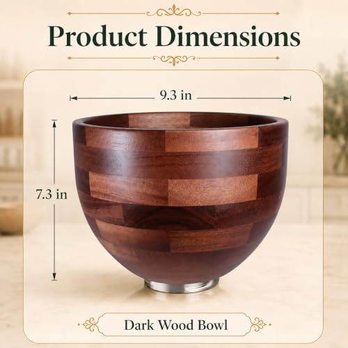 Tazón de Mezcla de Madera Acacia 5 Qt Elnilata miniatura 6