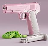 turnip gun Fidget Toys for Teens and Adults, 3D Printed Small Pistol Toys, Stress Relief for Teens and Adults, Best Gift for Friends, Teens and Adults. (pink and white), Large