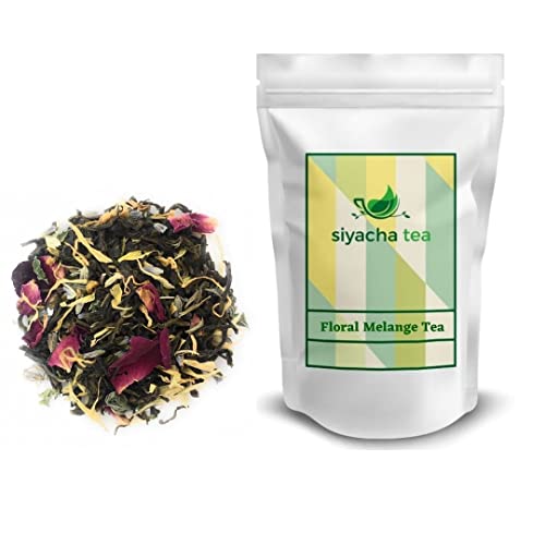 Image of Siyacha Tea Floral Melange Tea , 500 Grams , With Green Tea , Lavender , Rose , Calendula , Mint , Refreshing Sweet Afternoon Beverage , Goodness of Natural Flower Petals , Floral Blend , Makes 250 Cups (approx)