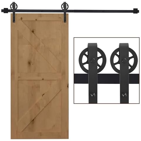 HOMCOM Sliding Barn Door Hardware Kit Cover