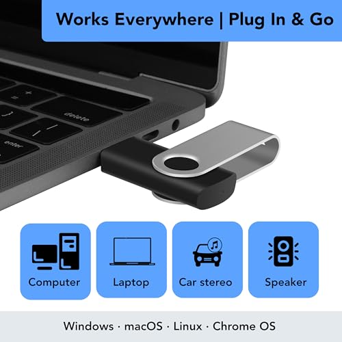 Image of Enfain 16GB USB 2.0 Flash Drive 10 Pack | Swivel Thumb Drives with 31 Labels | Gift-Ready Packaging for Corporate Events, Office & Team Distributions (Black)