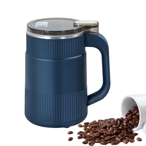 Molinillo de café de acero - molienda eléctrica silenciosa pequeña para granos de café, especias, diseño compacto | Crecimiento silencioso, fácil de usar, motor robusto, nuevo suelo, útil para
