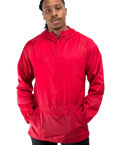 Image of Cottonhood Packable Windbreaker Jacket for Men - Water-Resistant Pullover Windbreaker, Nylon Shell, Lightweight Rain Jacket