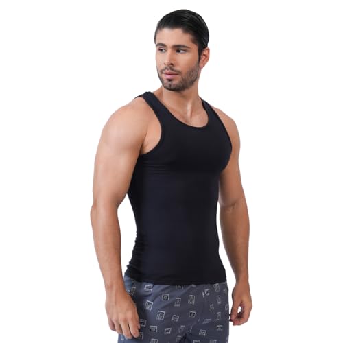 Image of Bonjour Bamboo Vest for Men - Sleeveless Round Neck Odour-Free Innerwear | Super Soft, Breathable