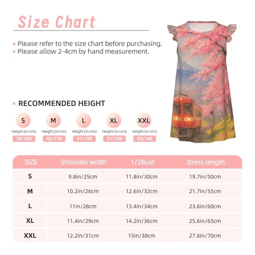 Augenstern Flutter Sleeve Nightgown Pajama Gown Fuji Mount Cherry Blossom Easy Pull-On Sleepwear Nightdress3