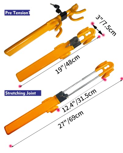 Dodomes Steering Wheel Lock Anti-Theft Heavy Duty Secure Car Device, Adjustable Length Clamp Double Hook Locks Universal Fit (Yellow) #TOP1
