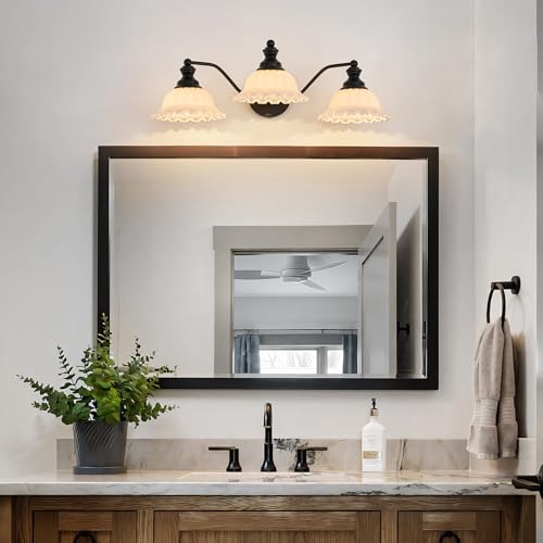Image of XIEDUN Black 3 Light Vanity Light Modern Bathroom Vanity Light Fixture