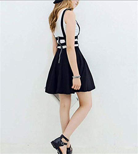 Donna Pattinatrice Bretelle Elastica Gonna Corta