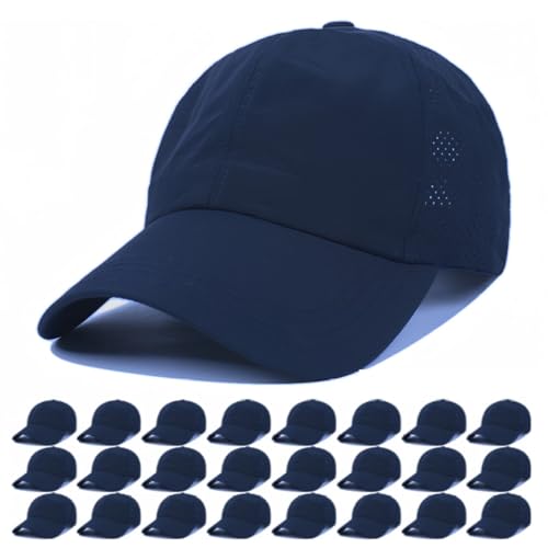 Image of Quick Dry Fit Baseball Cap - Water Repellent Sun Hat for Fishing, Running, Hiking, Golf, Surfing, Sailing, Boating
