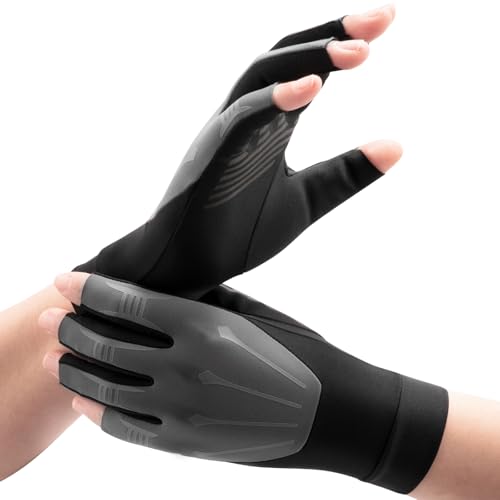 Kneopms All-Around Compression Arthritis Gloves for Women for Men,Fingerless Arthritis Gloves for Women for Pain, Hand Compression Gloves for Carpal Tunnel,Typing,Crocheting, Gaming,Arthritis,Swelling