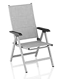 kettler kinderschreibtischstuhl leicht zusammenklappbar Kettler Basic Plus Klappsessel gepolstert verstellbar - einfach zusammenklappbar - praktischer Klappstuhl - Aluminium & robuster Kunststoff - wetterfeste Gartenmöbel – Silber/anthrazit
