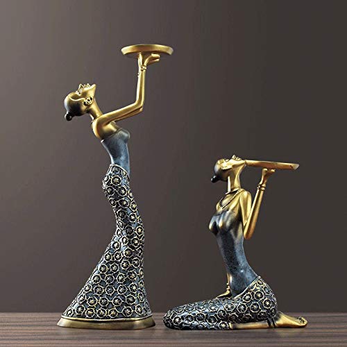 Wjccy Vintage Abstract Lady Candle Holders Statue Sculpture Candlestick Candle Holder Home Decoration Accessories Home Decor #TOP4