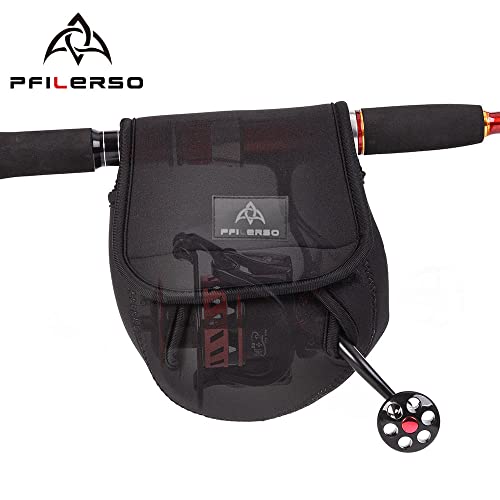 PFILERSO 3Pcs Fishing Spinning Reel Covers Bag Baitcasting Trolling Fishing Reel Protective Case Pouch Sleeve Gloves Fishing Bags Fits 1000-8000 Series Reel 3Size (3Pack 3szie)