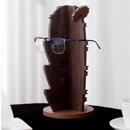 Expositor de gafas de madera maciza y soporte de mesa para gafas de sol 6