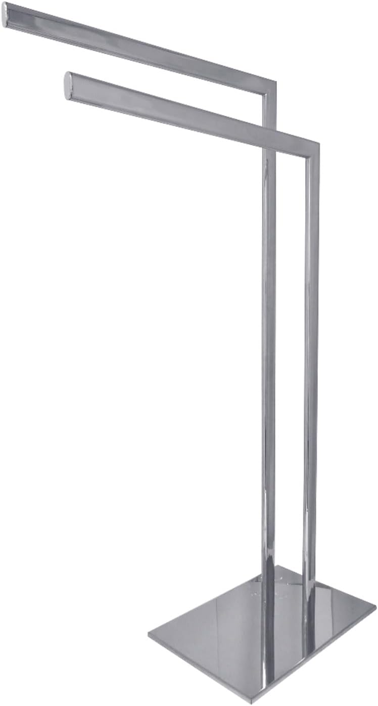 Kingston Brass SCC3090 Edenscape Pedestal Dual Towel Rack, Matte Black