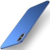 Pacyer Phone Case for iPhone X, Hard PC Ultra Thin Hard Blue Case Full Protective Scratchproof Matte Resistant Shock Absorbing (Blue)