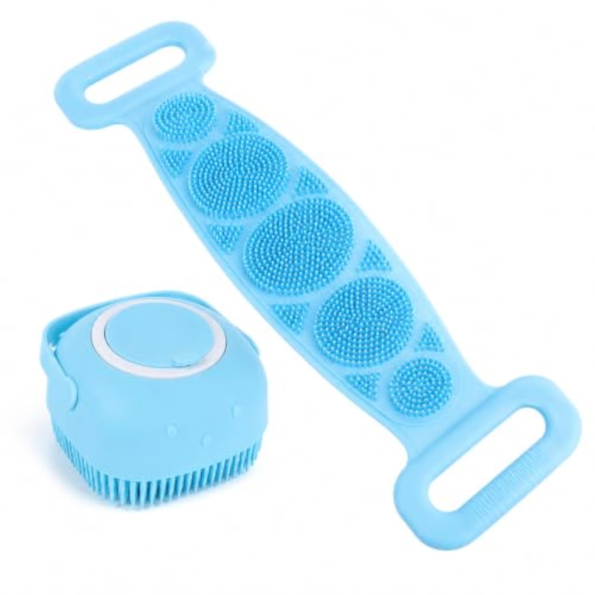 Silicone Back Scrubber & Bath Brush Combo Set