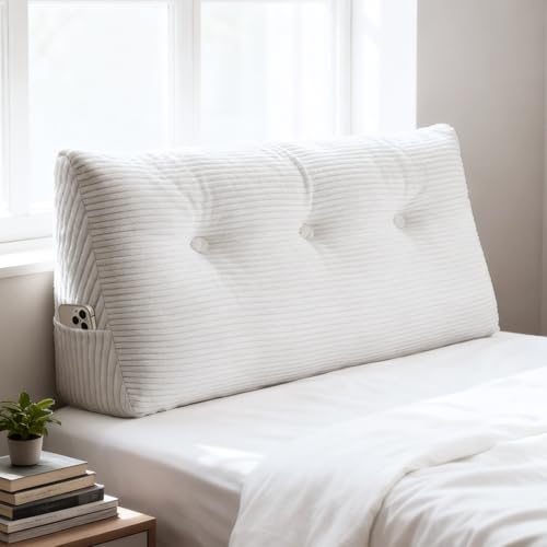 Shuyeon Headboard Pillow Twin, Wedge Pillow Headboard for...