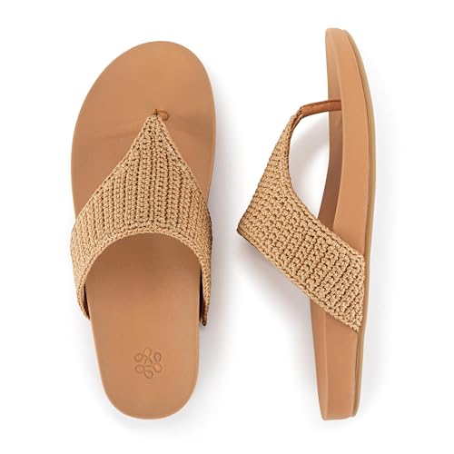 Image of The Sak Everly Slide Sandal - Women's Flat Fashion Slides with Soft Cushion Sole - Beach Slip On Sandals For Everyday