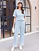Ekouaer Women Waffle Knit Lounge Sets Short Sleeve... #1
