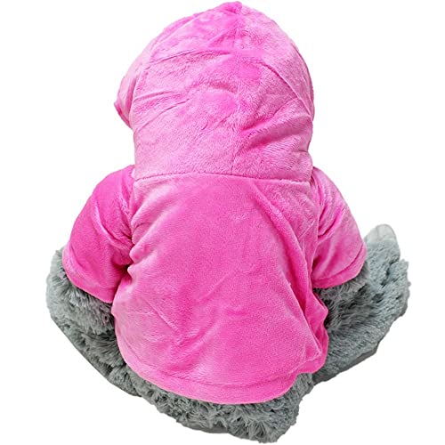 BEMIRO Faultier Kuscheltier rosa mit Pullover Be Happy - ca. 50 cm, Faultier Kuscheltier mit Pulli, Kletthände zum anhängen, Plüschtier Faultier mit Hoodie
