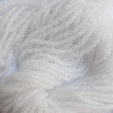 Seed Beads 11/0 Czech White Opal/Alabaster (Full Hank Pack) Glass Beads Cover