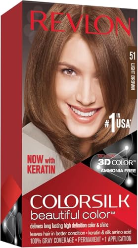 Revlon Colorsilk Beautiful Hair Color, 60ml+60g+10ml – Light Brown (51)
