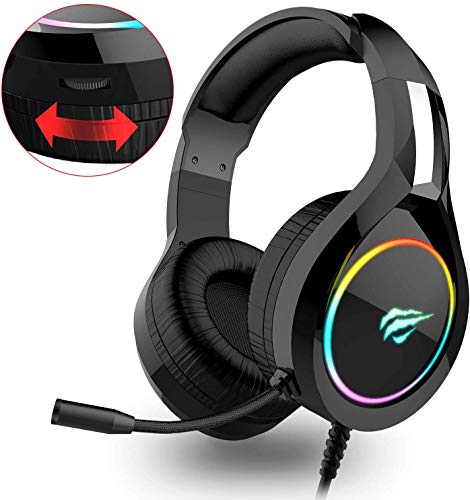 HAVIT Headset für PS4 , RGB Gaming Headset für PC, Xbox One, Laptop, mit Surround Sound 50MM...