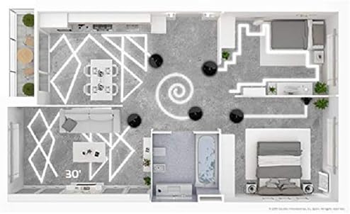 Cecotec Conga 1090 robot vacuum cleaner positioned near Google Home and Amazon Echo smart speakers