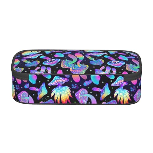 Image of Hippie Mushroom Magic Pencil Case Organizer Big Capacity Pencil Pouch Stationery With Zipper School Supplies Pencil Bag For Girls Boys Office