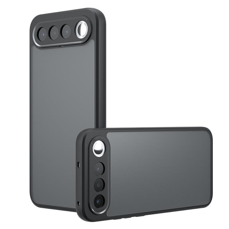 Image of Phone Case for Realme 16 5G, Matte PC+TPU Cover, Airbag Corner Protection, Anti-Fingerprint, Never Turns Yellow, Micro Arc Edge, Camera Lens Cutout, Black